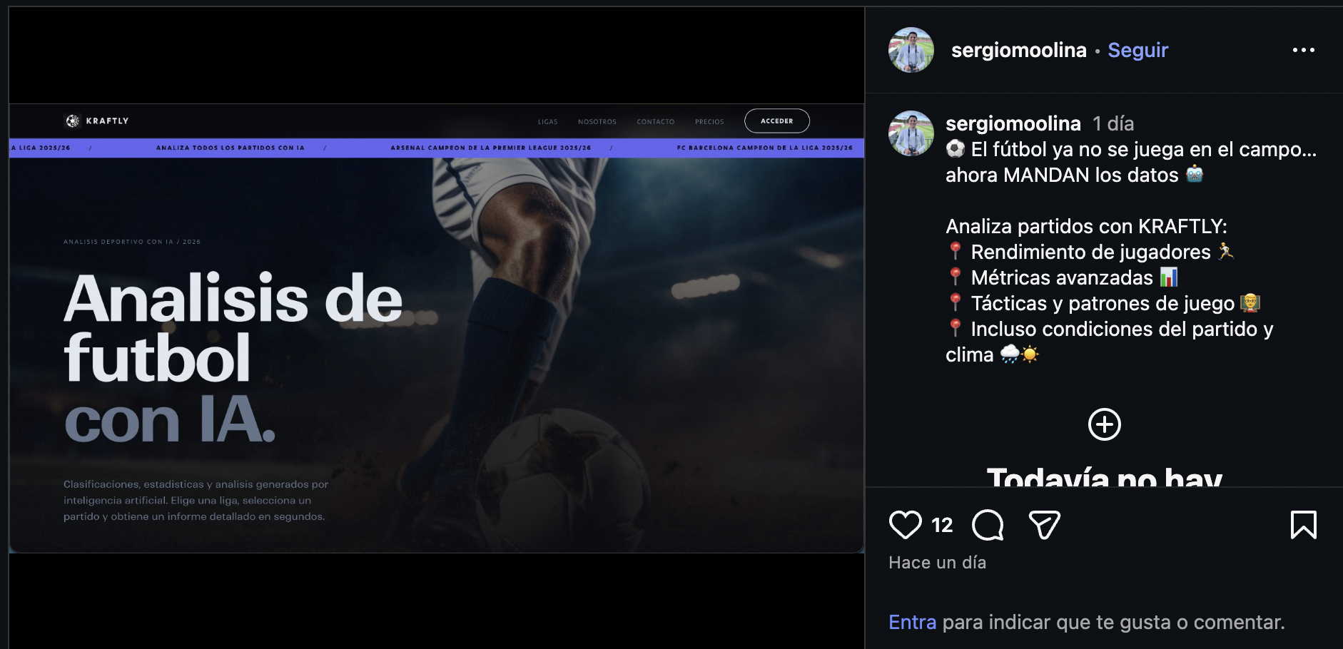 @sergiomoolina habla de KRAFTLY en TikTok