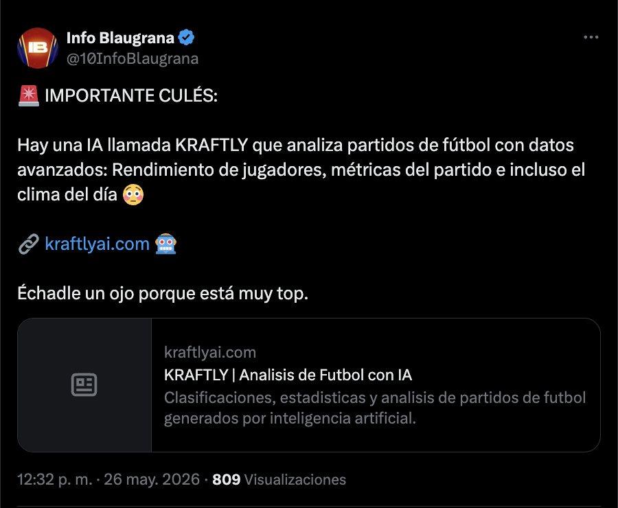 @10InfoBlaugrana habla de KRAFTLY